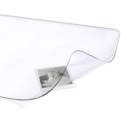 Clear Writing Desk Pad, 24’’x48” Heat Resistant Waterproof PVC Round Edge Durable Desk Protect Mat, Anti-Static Writing Mat Table Protector - size: 24" x 48"