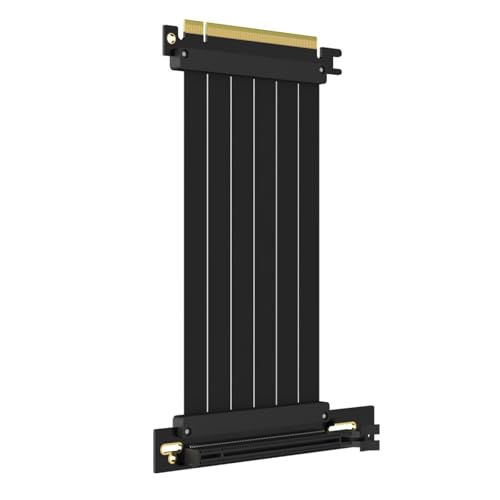 GLOTRENDS 150mm PCIe 3.0 X16 Riser Cable for Low-end PCIe 3.0 GPUs, Such as GeForce RTX 20/GTX 16/GTX 10 Series and AMD Radeon RX5000/VII/RX Vega/R9 Fury Series, etc - size: 150mm, style: 90 Degree Right Angle