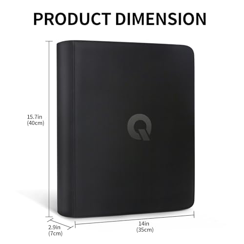 Toploader Binder, top loader binder for cards, Holds 324 Toploaders, 9-pocket, card folders for trading cards or Sports Cards in 3 x 4'' Toploaders