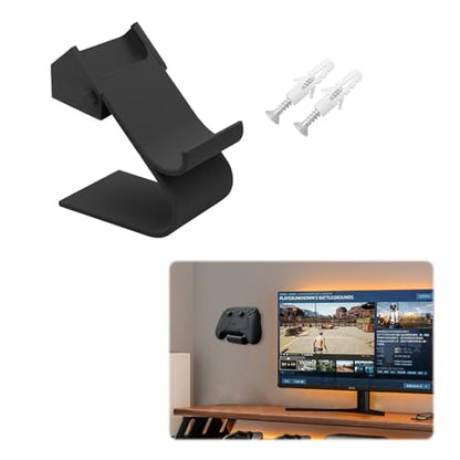 Wall-mounting & Desktop Storage Stand for Steam Controller 2 2026 Game Controller Display Stand and Storage Rack Lightweight Durable PLA Material (Black) - color: Black