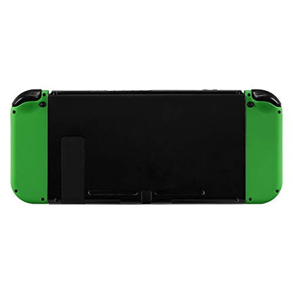 eXtremeRate DIY Replacement Shell Buttons for Nintendo Switch & Switch OLED, Green Soft Touch Custom Housing Case with Full Set Button for Joycon Handheld Controller - Console Shell NOT Included - color: Green