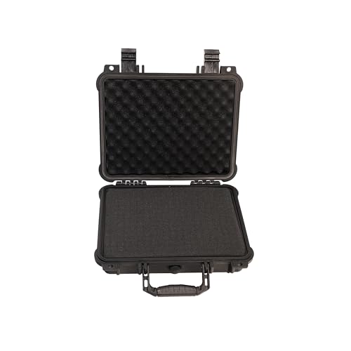 MEIJIA All Weather Waterproof Hard Camera Case,Hard Case,With Customized Fit Foam Included, Elegant Black,Fit for Drones,camera,lens (13.39"x11.61"x3.93") - size: 13.39"x11.61"x3.93"