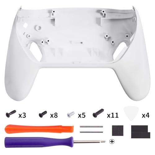 eXtremeRate Bottom Shell for Nintendo Switch 2 Pro, White | Custom DIY Rear Back Plate Housing Replacement Cover Case for Nintendo Switch 2 Pro Controller - color: White