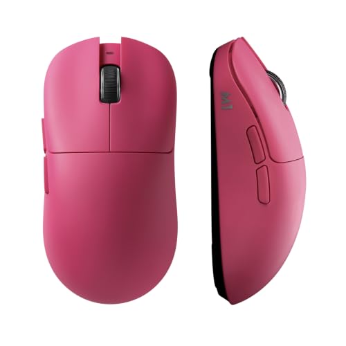 YUNZII M1 PAW3311 Sensor Wireless Gaming Mouse (Pink) | 7-Level DPI Adjustment Up to 10000 DPI, Stable 1000Hz polling rate, 60g Lightweight Design, Easy Software for Win & Mac - color: Pink