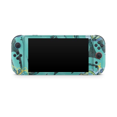 Glossy Glitter Gaming Skin Compatible with Nintendo Switch 2 Console Only - CyanTag - Premium 3M Vinyl Protective Wrap Decal Cover - Easy to Apply | Crafted in The USA by MightySkins - color: CyanTag, size: Switch 2 Console Skin Only, style: Glossy Glitte