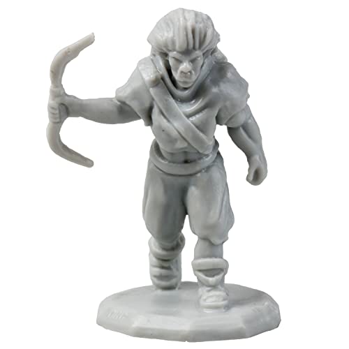 56 Unpainted Fantasy Mini Figures- All Unique Designs- 1" Hex-Sized Compatible with DND Dungeons and Dragons & Pathfinder and RPG Tabletop Games- Features Goblins, Orcs, Gnolls, Skeletons & More
