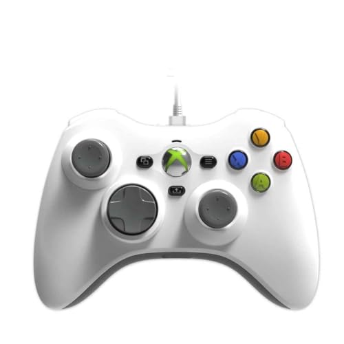 Hyperkin Xenon Wired Controller for XBOX One/Series X|S & Windows 10|11 PC, Plug and Play Gaming Gamepad with 3.5MM Audio Jack, Impulse Triggers, Officially licensed - White - color: White
