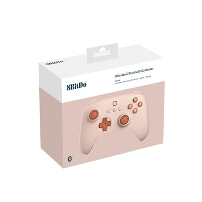 8Bitdo Ultimate C Bluetooth Controller for Switch (Orange) | Ultimate Quality Bluetooth connectivity with 6-axis Motion Control and Rumble Vibration - color: Orange