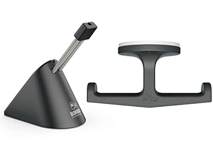 GLORIOUS (Bungee + Headphone Stand) Gaming Mouse Bungee (Black) Trident – Under Desk Gaming Headset/Headphone Stand Mount Holder (VR Headset Compatible) (Bundle)