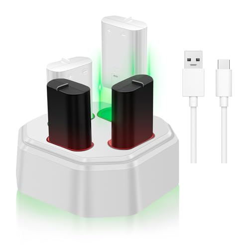 Rechargeable Xbox Controller Battery Packs with Charging Station,4x3600mWh Xbox Controller Battery for Xbox Series X/S/Xbox One/Elite Controllers