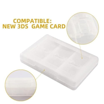 28-in-1 PP Game Card Case Holder - for Nintendo 3DS/DSL/DSI/LL, Cartridge Storage Box with 22 Slots + SD/TF Card Holders + Stylus Organizer(White) - color: White