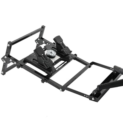 Supllueer Foldable Flight Racing Pedal Stand with Seat Slot Compatible with Logitech G29 G920 G923, Fit for Thrustmaster, Easy Storage Steering Wheel Frame, No Racing Wheel Stand Seat Pedal
