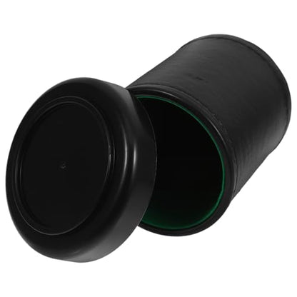Totority Leather Dice Cup with Lid Felt-Lined Quiet Shaker for Bar and Party Games Supple Green Interior Lightweight and Compact for Easy Carry Storage