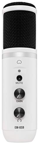 Mackie EM-Series, Limited Edition White USB Condenser Microphone (EM-USB-LTD) - size: USB, style: Compact - White