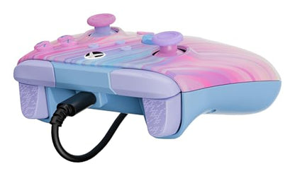 Turtle Beach Rematch Advanced Wired Gaming Controller for Xbox & PC | Xbox Series X|S, Xbox One, PC, 2 Remappable Buttons, Hall-Effect Triggers, Audio Controls, Glows-in-the-Dark, Cotton Candy - color: Cotton Candy