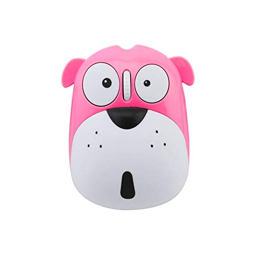FLY WAY Cute Wireless Mouse, Cartoon Dog 2.4GHz Rechargeable Cordless Mouse with Nano USB Receiver Children Mice Kids Gaming Mouse for Notebook,Laptop,PC,Desktop(Pink) - color: pink