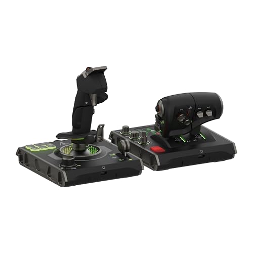Turtle Beach VelocityOne Flightdeck Universal HOTAS Simulation System - PC | Windows 10 & 11 PCs, Joystick & Throttle for Air & Space Combat Simulation, Touch Display, 139 Mappable Controls, Black - style: Universal HOTAS Simulation System