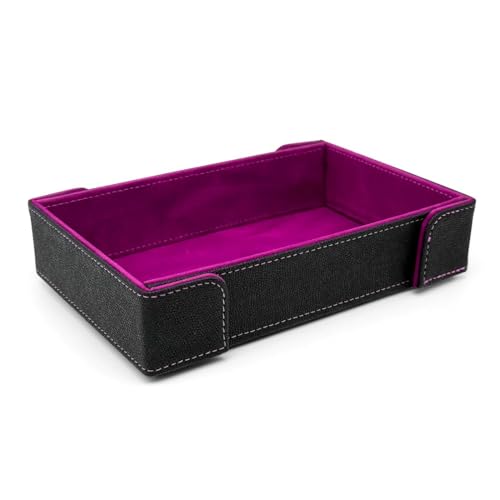 Norse Foundry Purple Rectangle Dice Tray - Luxurious Velvet Interior, Black Vegan Leather Exterior, Magnetic Folding Dice Tray, Portable and Durable Rolling Mat for RPG and Board Games - color: Purple, style: Rectangular