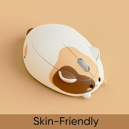 Akko Cat 테마 무선 게이밍 마우스 Calico Cat, 트라이모드 마우스 BT3.0/BT5.0/2.4G, 컴퓨터/노트북/데스크톱/PC용 귀여운 광학 무선 만화 마우스, 맥/윈도우와 호환 - color: Calico Cat