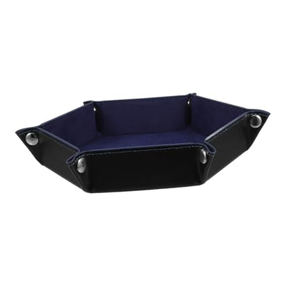 Toddmomy Foldable Dice Storage Box Creative Pu Dice Tray Elegant Design for Organizing Sundries Jewelry and Mobile Phones for Tabletop Games