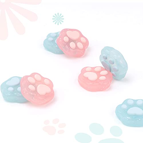 GeekShare Cat Paw Shape Thumb Grip Caps,Soft Silicone Joystick Cover Compatible with Switch/OLED/Switch Lite,4PCS (Glitter) - color: Glitter Cat