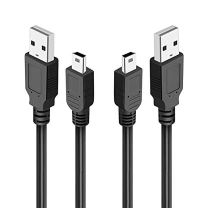 2 Pack 6ft Replacement Power Cord for Blue Yeti Microphones MIC, Blue Snowball iCE USB Mic Wire, TI-84 Graphing Calculator, TI-Nspire CX/CX CAS, TI84 Plus Charging USB A to mini B Data Transfer Cable - size: 6.6 Feet, style: 2-Pack
