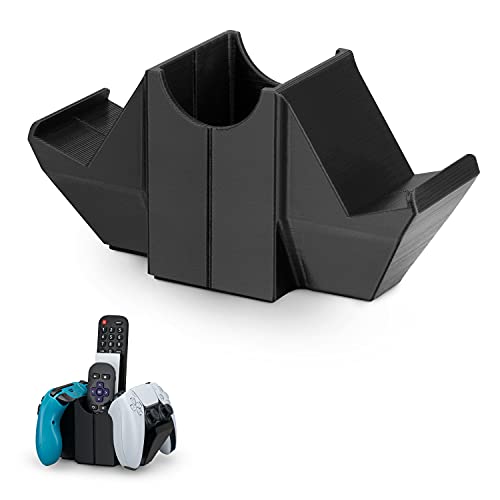 BRAINWAVZ Dual Game Controller & Storage Desktop Holder, Universal Design for Xbox ONE PS5 PS4 PC Gamepads, Reduce Clutter, UGDS-01 - color: 2 Controllers & Remotes Black