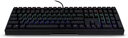 Cherry MX Board 3.0 S Wired Gamer Mechanical Keyboard with Aluminum Housing - MX Red Switches (Slight Clicky) for Gaming and Office - Customizable RGB Backlighting - Full Size - Black (Renewed)