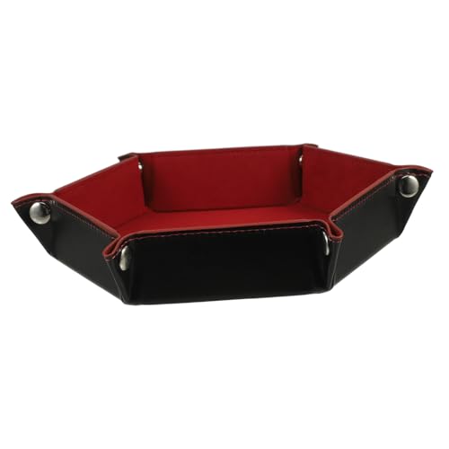 YARNOW Foldable Dice Tray Pu Storage Box for Easy Organization for Game Parties Tabletop Gaming Chic Deep Design