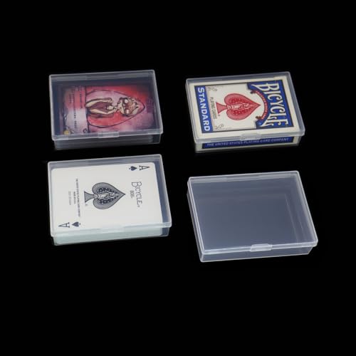 Playing Card Case 6Pcs Plastic Playing Card Box Holder Storage Organizer | NO Cards | Snap Closed | Suitable for 3.5X2.5 inch Game Gard - style: 6pcs for Poker Size