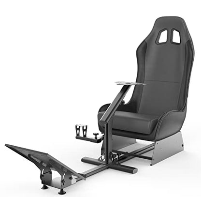 Sim Racing Cockpit with Seat | Compatible with G29 G920 G923 T248X T248 T300RS TX F458 T500RS| Easy to Install Racing Wheel Stand for PS5, Xbox, PC Gaming (Black/Grey) - color: Black/Grey