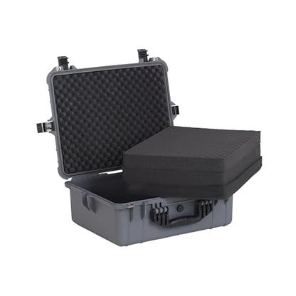 MEIJIA All Weather IP67 Waterproof Hard Camera Case,Hard Protective Case,Hard Case with Customizable Foam,Fit Use of Drones,Camera,Equipments,Pistols(Grey,20.62 x16.85x8.11inches) - color: Grey, size: 20.62 x16.85x8.11inches