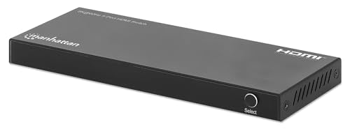 Manhattan HDMI Switch 5 in 1 Out, 8K 60Hz, 4K 120Hz, HDR, IR Remote, Metal Housing, 48Gbps, HDCP 2.3-208482 - size: 5 In x 1 Out