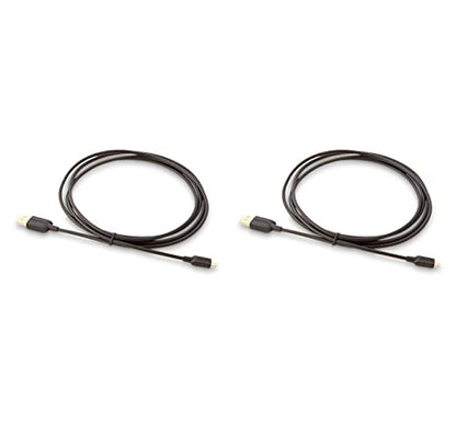 Amazon Basics 2-Pack USB-A to Micro USB Cable, Android Charger, 480Mbps Transfer Speed, Gold-Plated Connectors, USB 2.0, 6 Foot, Black - size: 6 Feet, style: 2 Pack
