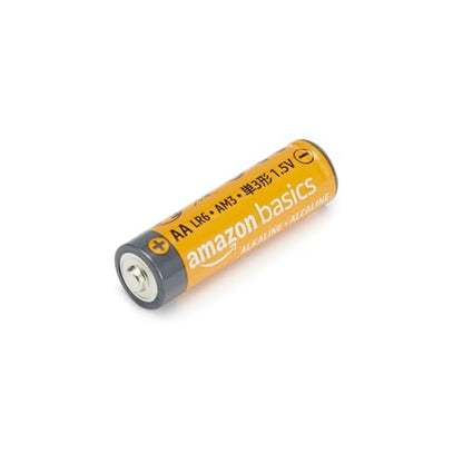 Amazon Basics 12-Pack AA Alkaline Batteries, 1.5 Volt, Long Lasting Power, 10-Year Shelf Life - size: 12 Count (AA/LR6)