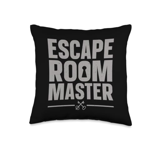 Funny Escape Room Art for Men Women Escape Game Escape Room Throw Pillow - size: 16x16
