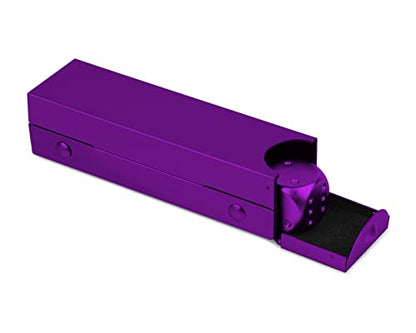 DS.DISTINCTIVE STYLE Aluminum Alloy Dice 5 Pieces 16mm Portable Metal Dices with Case 6 Sided Dice for Party Game - color: Purple, style: Rectangle