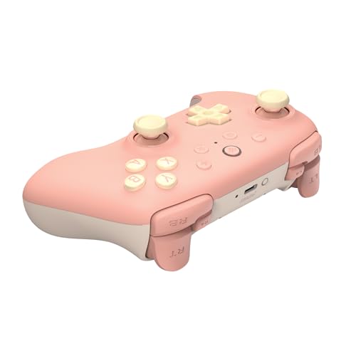 8Bitdo Ultimate 2C Wireless Controller for Windows PC and Android, with 1000 Hz Polling Rate, Hall Effect Joysticks and Triggers, and Remappable L4/R4 Bumpers (Peach) - color: Peach