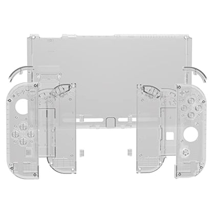 eXtremeRate DIY Replacement Shell Buttons for Nintendo Switch, Back Plate for Switch Console, Housing with Full Set Buttons for Joycon Handheld Controller - Clear Black [No Electronics Parts] - color: Clear Black