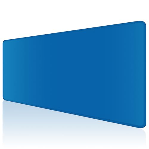Dapesuom Large Mouse Pad, Extended Gaming Mouse Mat with Stitched Edges, Full Size Desk Mats with Non-Slip Base, Computer Big Desktop Keyboard Pad for Laptop, Office, 23.6 x 11.8 in, Dark Blue - color: Dark Blue, size: 23.6L x 11.8W inches