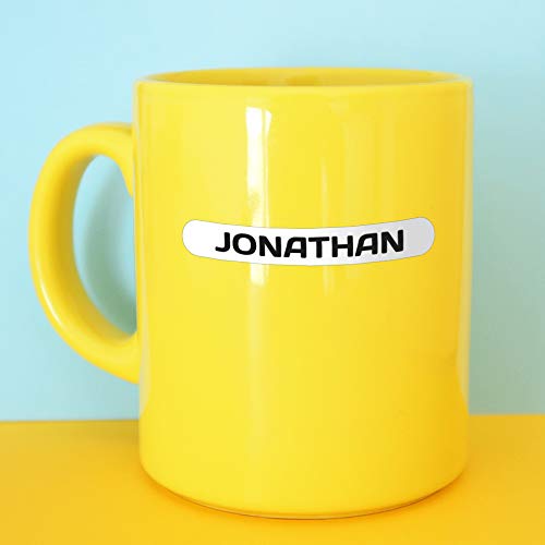 50 Personalized Adhesive Labels to Mark Objects 2.3 x 0.4 in. Waterproof Stickers to Mark School Supplies, Books, kindergartens Goods, Summer Camps, Children's Toys, etc. - color: White