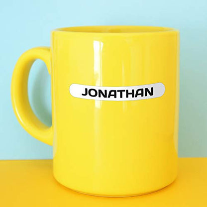 50 Personalized Adhesive Labels to Mark Objects 2.3 x 0.4 in. Waterproof Stickers to Mark School Supplies, Books, kindergartens Goods, Summer Camps, Children's Toys, etc. - color: White