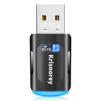 2-in-1 Wi-Fi 6 Bluetooth 5.4 USB Adapter for PC Laptop, AX900Mbps WiFi 2.4G/5GHz Wireless Network Dongle w/Built-in Driver for Windows 11 10 Desktop Headphones, Keyboard, Mouse, Controller - size: Mini Sized