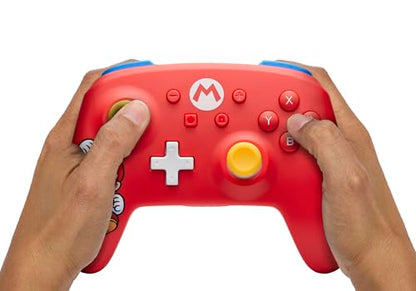 PowerA Wireless Controller for Nintendo Switch - Mario Joy, Switch Lite/Switch-OLED Model, Nintendo Switch 2, AA Battery Powered (Battery Included), Bluetooth, Motion Controls, Officially Licensed - style: Mario Joy