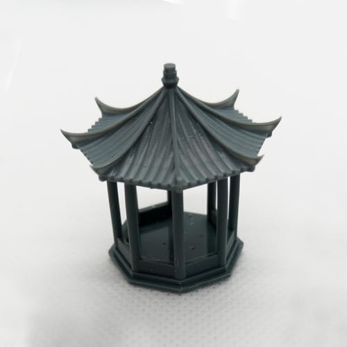 MRY-SFW Yao's Studio LYT72290 1/72 Miniature Factory Building Military Car Railroad Track Accessory Props Diorama Scenery Octagonal Pavilion Landscape Bonsai Ancient Architecture Model1pc