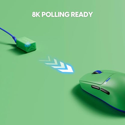 Pulsar Gaming Gears X2 Crazylight Wireless Gaming Mouse, Ultra Lightweight 1.23 oz (35g), Optical Switch, 32000 DPI, 750 IPS, XS-1 Sensor, 8k Compatible (Aqua Zest) - color: Aqua Zest, size: Mini, style: X2 CrazyLight