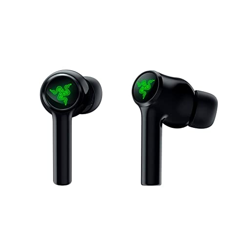 Razer Hammerhead True Wireless (2nd Gen) Bluetooth Gaming Earbuds: Chroma RGB Lighting -60ms Low-Latency- Active Noise Cancellation - Dual Environmental Noise Cancelling Microphones- Classic Black