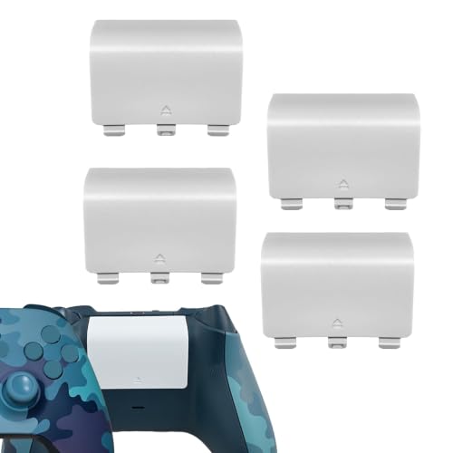 4 Pack Battery Cover for Xbox Series X/S Controller Cover[NOT for Xbox One & One X/S] Battery Back Cover for Xbox Series X/S Controller(White) - color: White