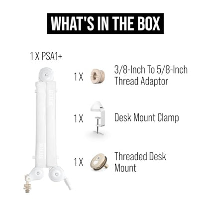 RØDE PSA1+ Professional Studio Arm with Spring Damping and Cable Management (Pink) | Parallelogram Spring Arm, Silent, Fully-Damped Springs, Supports 94g-1.2kg, Integrated USB and Xlr Cable Management - color: Pink, style: PSA1+