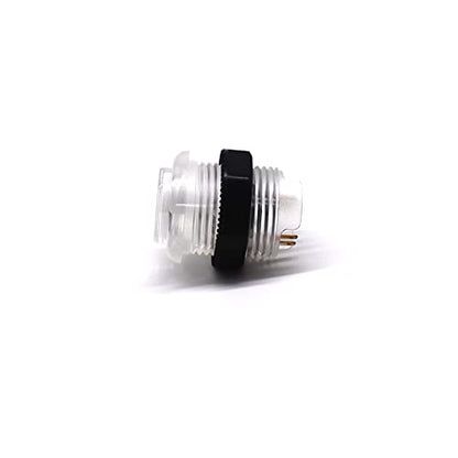 Arcity 8 Pcs 28mm Arcade Push Buttons Flash LED Illuminated Shining Light White Buttons Buttons 5V with Built-in Microswtich for Arcade Machine Video Game Console DIY Kit